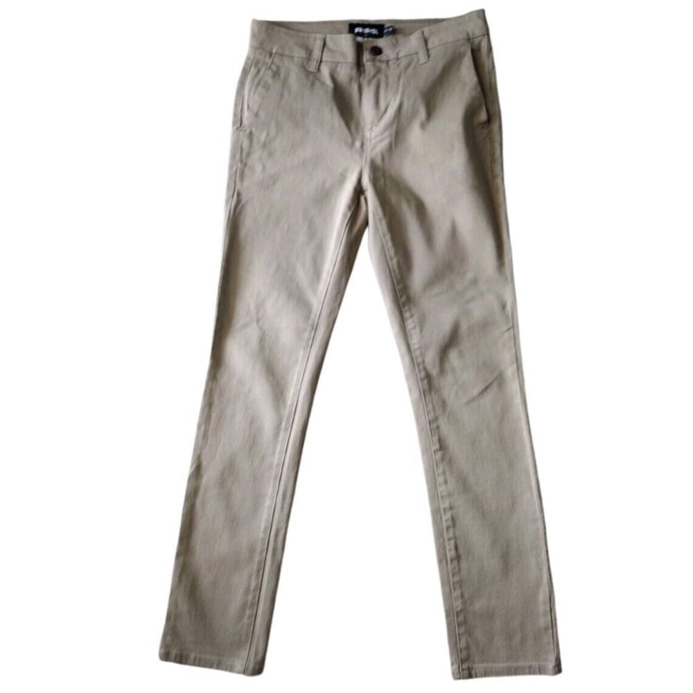 RSQ Jeans Women's 28x30 Beige Straight Khaki Twill Pants Casual Skinny Stretch